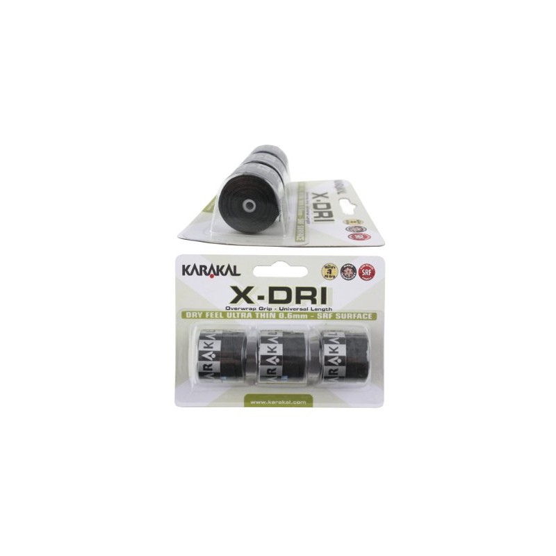 Karakal X-DRI Overgrip – Tennis – Badminton – Squash, black