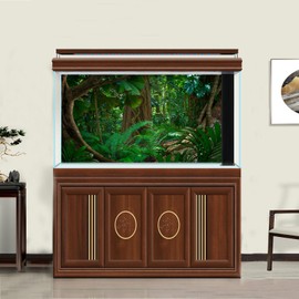 Terrarium Background Rainforest Aquarium Background Tropical Forest Lush Jungle Huge Tree Terrarium Background Jungle Style Reptile Habitat Background Fish Tank Backdrop Vinyl Decor 24x16in