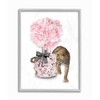 Stupell Industries Pink Fashion Floral Bouquet Leopard Animal Design, Designed