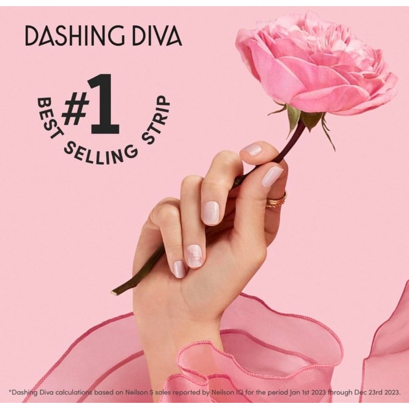 Dashing Diva Rose & Silver Chrome Nail Strips (Siren Eyes)