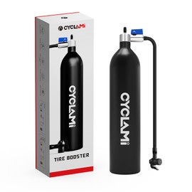 CYCLAMI Tubeless Tire Booster Inflator 1.3 Liter for Road and Mountain Bikes with AV/FV