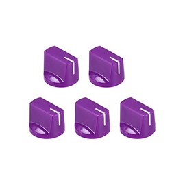uxcell 5Pcs 6.4mm Shaft Hole Guitar Ampere Effect Pedal Knobs Pointer Control Knobs with Set Screw Purple