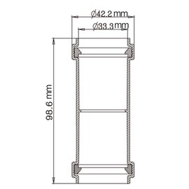 32mm Pipe Connector Straight PVC Pipe Adapter Bath Waste Pipe Joiner Waste Compression Fittings for Bath, Kitchen Sink, Shower Tray