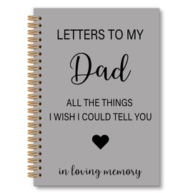 OINDADE Memorial Gifts for Loss of Dad Grief Notebook Journal, Letters to My Dad in Heaven Journal, Sympathy Notebooks Gifts for Loss of Dad Father, In Loving Memory Sympathy Gifts, 6x8.2In