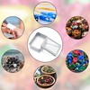 Metal Tins Small,4 pcs Empty Rectangular Hinged Tins Container with