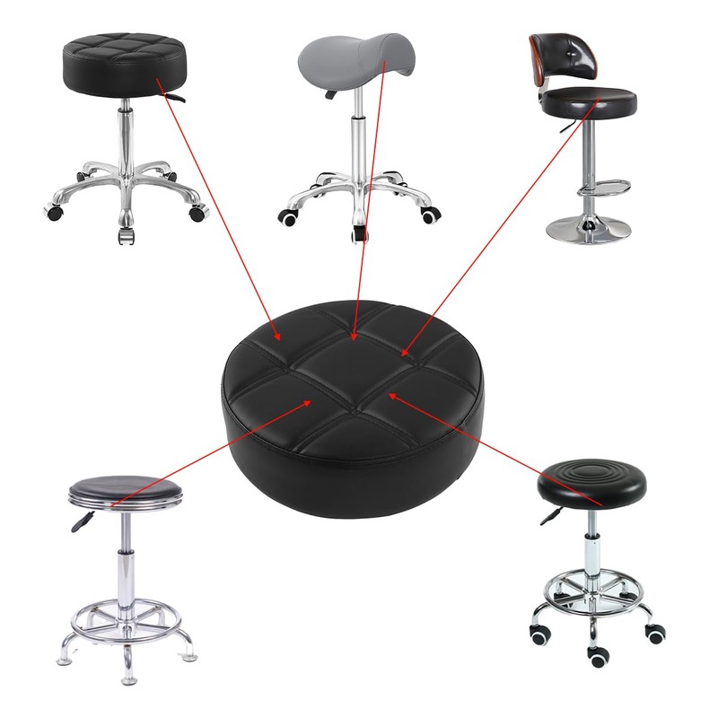 Antlu Round Seat Cushion for Bar Stool Rolling Chair Replacement