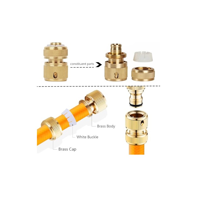 Wzzy Gurden Tap Adapter, Universal Kitchen Tap Hose Connector &