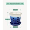 vensovo 5.5 Inch Ceramic Orchid Pot - Orchid Pot with