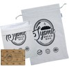 2 X Reusable Plastic Lined Bread Bags for Homemade Bread