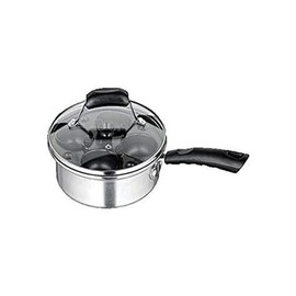 Winco Non-Stick Egg Poacher Set 8' Diameter X 3-1/3' H Includes Tempered Glass Lid Sauce Pan, Tray