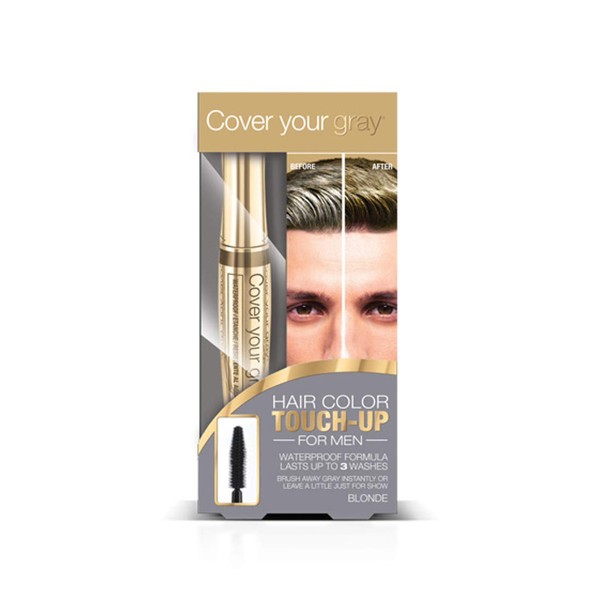 Cover Your Gray for Men Waterproof Brush-In Hair Color Touchup for Men - Blonde (2-Pack)