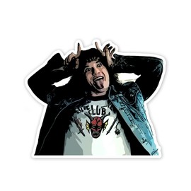 Eddie Devil Horns Face Vinyl Sticker Auto Car Truck Wall Laptop | Sticker | 4" Wide