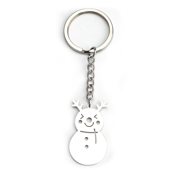MUCOOS Elegant Snowman Keychain, Cartoon Snowman Design, Gift for Girlfriend,