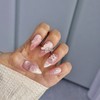 Rose Ballet Core Spring Nail Tips - L-Coffin / 로즈