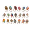 20pcs Shell Dreadlocks Ring DIY Cute Exqusite Hair Braiding Pendant