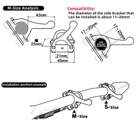 LEDISHUN Monster Streetfighter Multistrada Scrambler Supersport Side Brace Auxiliary Support Side Stand (for Ducati Vehicle) 950 1200 800 V4 939 821