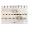 S.A.V.I 3D Temporary Tattoo Golden and Silver Metallic Sticker Feathers