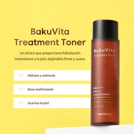 THANKYOU FARMER BakuVita Treatment Toner 200 ml - Retinol Alternative Bakuchiol, Vitamin C+E Toner, Moisturising Toner, Slow Ageing, Vegan Korean Face Toner