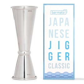 barmate Japanese Jigger, Stainless Steel Measuring Cup with Inner Scale, Max 60ml/30ml, High Quality Bar Accessories for the Perfect Cocktail