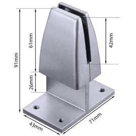 iMount SEM03 2pcs Slim Edge-mount Brackets for Desk Top Privacy Screens/Dividers - Silver