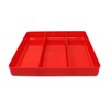 Black & Red Stackable Lightweight 3 Compartment Organizer Tray Kit
