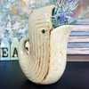 Whale Flower Jug Vase Ceramic Grey Distressed Decorative Water Serving