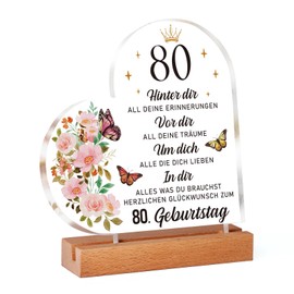 Vetbuosa 80th Birthday Gifts Wife Acrylic Plaque With Inspirational Engraving, 1943 80th Birthday Gifts for Mom Mom Friends Husband Wife, 80th Birthday Gift Ideas