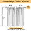 Lecloud Sheer Curtains 45 Inch Length 2 Panels Set, Chocolate