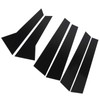 6Pcs B Pillar Posts Trim Glossy Black Exterior Window Decal