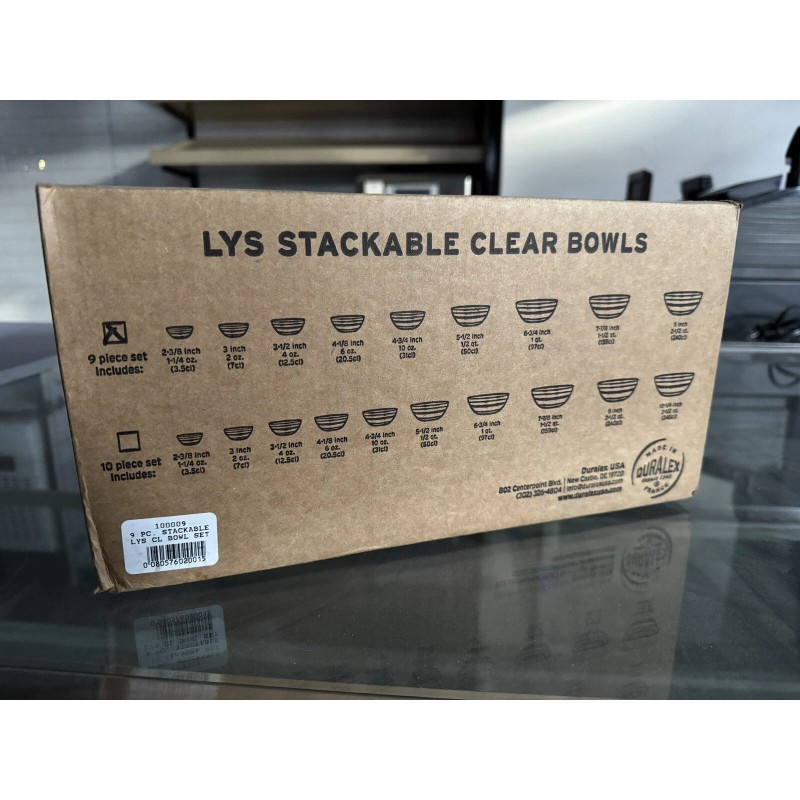 Duralex NIB Duralex Made In France Lys Stackable 9-Piece Bowl