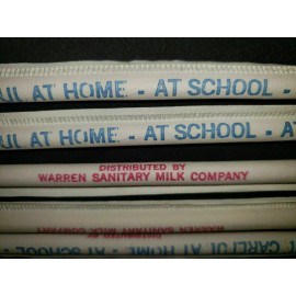 Warren Sanitary Milk Company Vintage Warren Sanitary Co Milk Bottle 6 Unused Paper Wrapped Straws U289