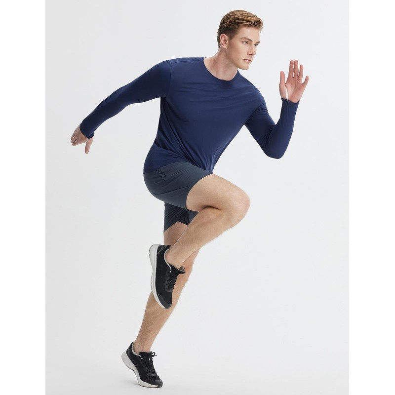 BALEAF Men's Long Sleeve Running Hiking Tops UPF 50+ Quick-Dry