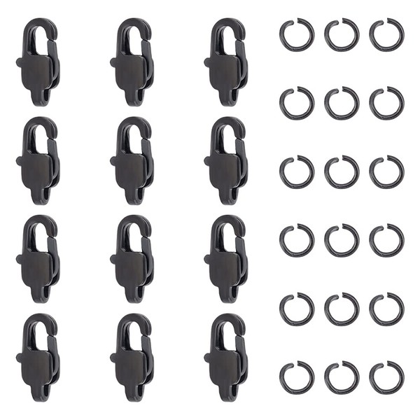 UNICRAFTALE 12 Pcs Ion Plating Stainless Steel Lobster Claw Clasp