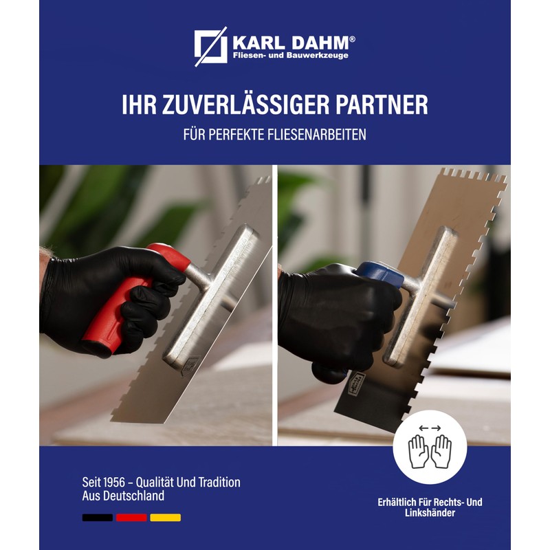 Karl Dahm® Soft Grip Toothed Trowel 20/20 mm - Professional