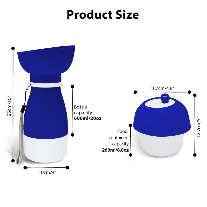 PawSailor Portable Pet Water Bottle - 20 oz with 8.8