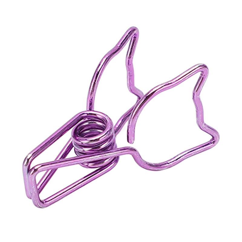 100pcs Cat Binder Clips Cute Cartoon Strong Clamping Force Metal