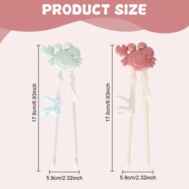 2 Pairs of Training Chopsticks, Plastic Chopsticks for Children, 17.6 cm, Chinese Chopsticks, Reusable Non-Slip Chopsticks, for Adults, Beginners, Children, Seniors
