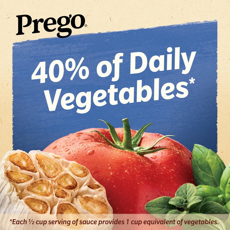 Prego Pasta Sauce, Italian Tomato Sauce with Roasted Garlic &