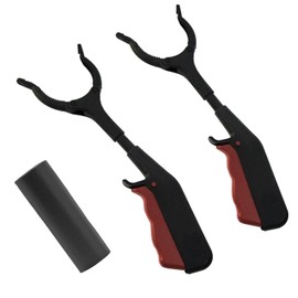 2 Pieces Garbage Collector with 1 Roll Garbage Bags Pick-up Tool Garbage Clips Pickup Tool Reaching Tool Aid Grab Stick for Disabled Multipurpose Auxiliary Picking Tool