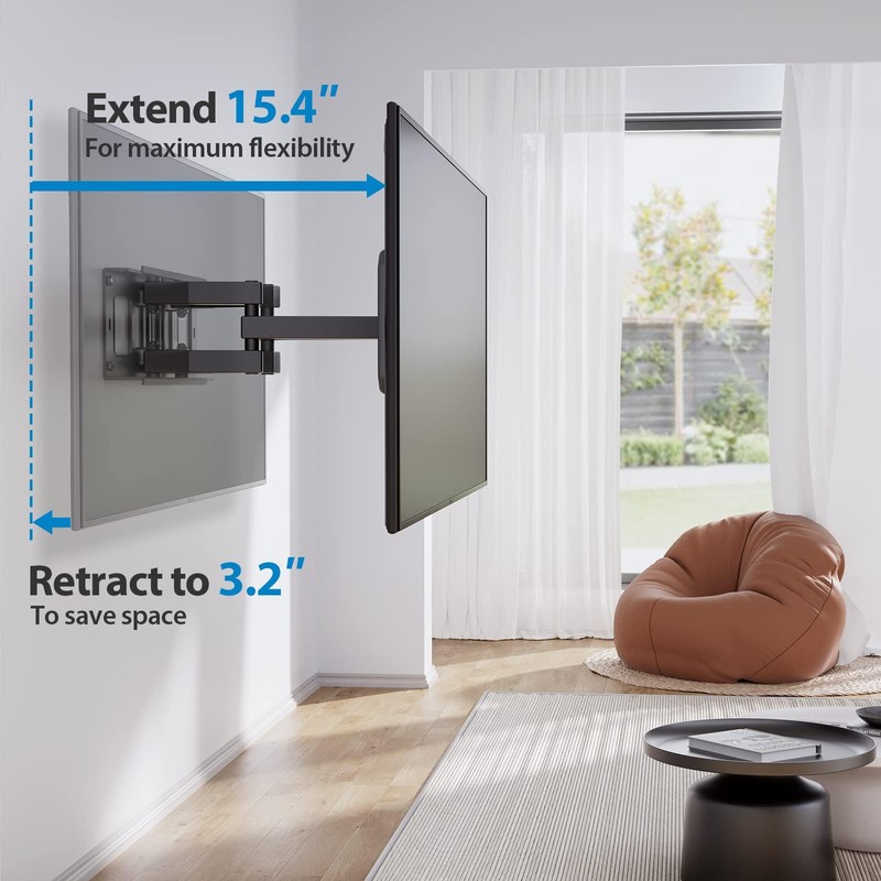 Pipishell Full-Motion TV Wall Mount for Most 37–84 Inch TVs