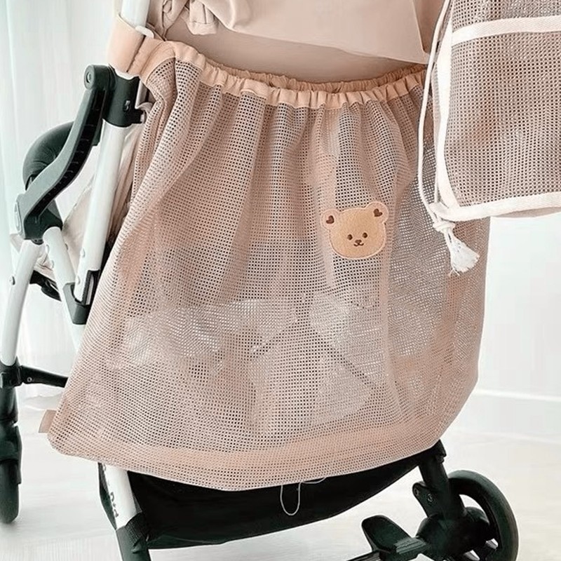 Storage Bag Polyester Fiber Waterproof Multifunctional Stroller Organizer Diaper Bag