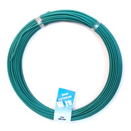 15 WG x 100' Green PVC Coated Steel Clothesline Wire