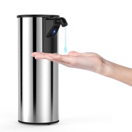 Automatic Soap Dispenser Stainless Steel with Sensor Infrared Soap Dispenser Electric 350 ml 4 Gears Adjustable Switch Motion Sensor IP65 Waterproof for Kitchen and Bathroom