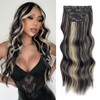 [NEW IN] Vigorous Clip in Hair Extensions Long Wavy Synthetic