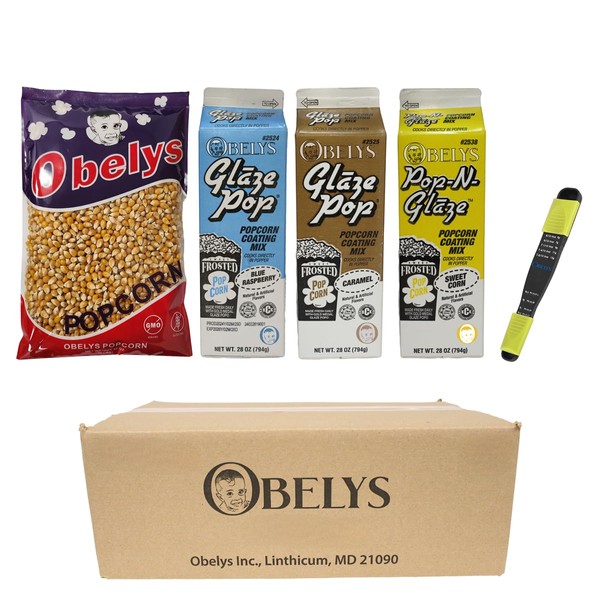 Mushroom Popcorn Kernels 2 lbs & Three Glaze Pop Bundle