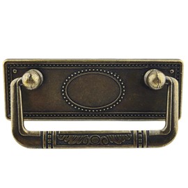 MuDuJia 4 Pack 2 1/2" Antique Bronze Bail Drawer Pull Hanging Pulls Drop Swing Handles Cabinet Knob Hardware 64 mm 2.5Inches Centers (4)