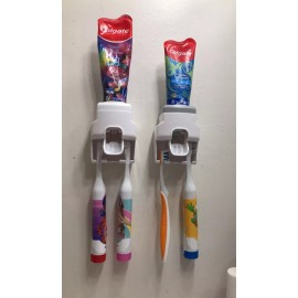 Unbranded 2 Tooth Brush Holder that Can Be Wall Mounted Toothpaste Dispenser