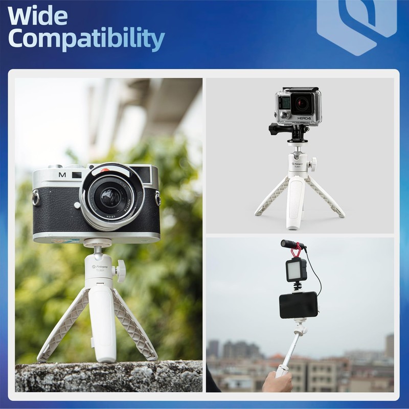 Fot💎 Telescoping Mini Tripod Mount 360° Rotating Table Top Tripod