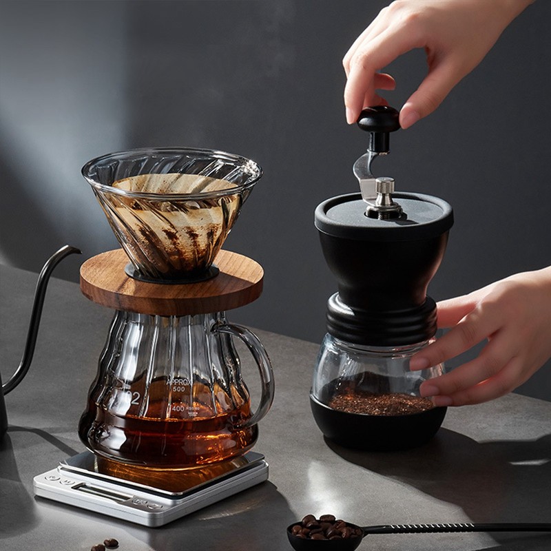 High Borosilicate Glass Hand Flushing Coffee Pot Drip Filtration Coffee