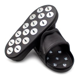 iDili 1 Pair of Flexible Spiked Shoes for Epoxy Floor Coating Epoxy Paint Self-Leveling Cement, US Large Size